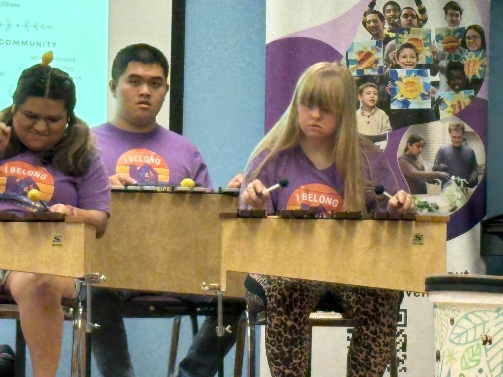Music Creations participants making music together