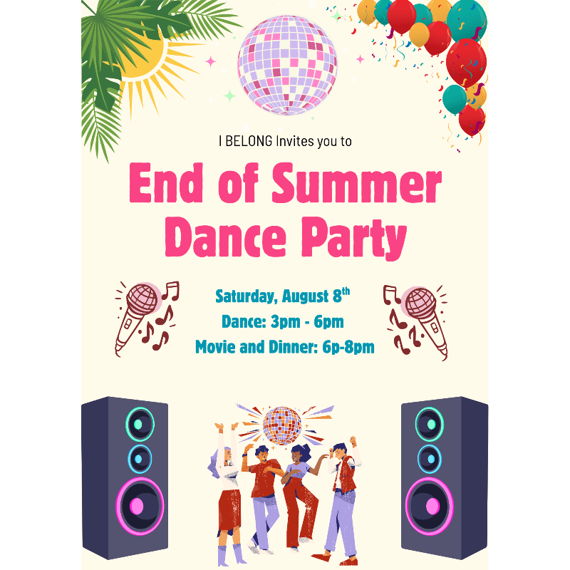 End of Summer Dance Party flyer